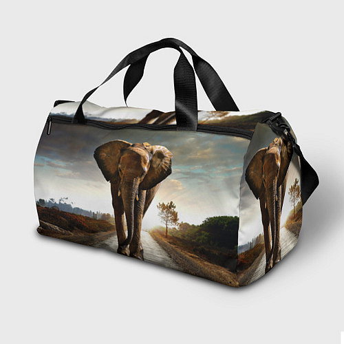 Спортивная сумка Дикий слон / 3D-принт – фото 2