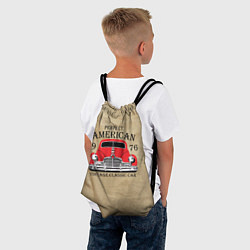 Рюкзак-мешок American retro auto, цвет: 3D-принт — фото 2