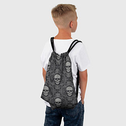 Рюкзак-мешок Ажурные черепа, цвет: 3D-принт — фото 2