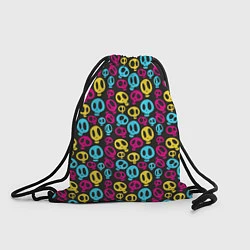 Рюкзак-мешок Цветные черепушки, цвет: 3D-принт
