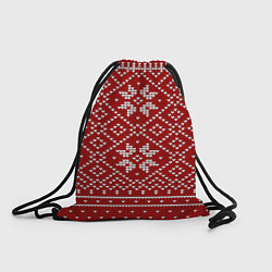 Рюкзак-мешок Зимний орнамент, цвет: 3D-принт