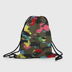 Рюкзак-мешок Цветной камуфляж, цвет: 3D-принт