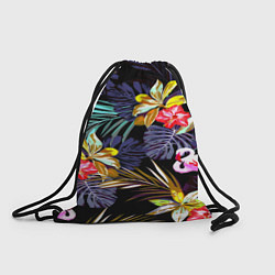 Рюкзак-мешок Тропический фламинго, цвет: 3D-принт