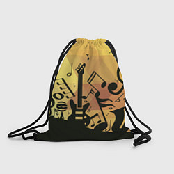 Рюкзак-мешок Любовь к музыки, цвет: 3D-принт