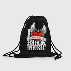 Рюкзак-мешок I Love Rock Music, цвет: 3D-принт
