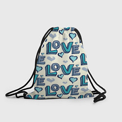 Рюкзак-мешок Love Pattern, цвет: 3D-принт
