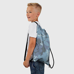 Рюкзак-мешок Камуфляж: голубой/синий, цвет: 3D-принт — фото 2