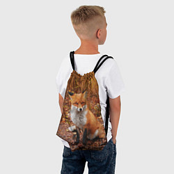 Рюкзак-мешок Осенняя лиса, цвет: 3D-принт — фото 2