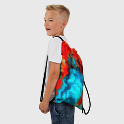 Рюкзак-мешок Неоновые разводы, цвет: 3D-принт — фото 2