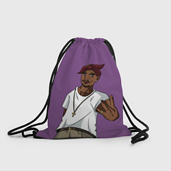 Рюкзак-мешок 2Pac Gangsta, цвет: 3D-принт