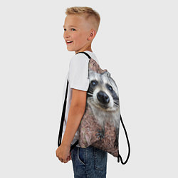 Рюкзак-мешок Носик енота, цвет: 3D-принт — фото 2
