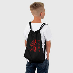 Рюкзак-мешок Японские иероглифы - самурай, цвет: 3D-принт — фото 2
