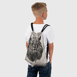 Рюкзак-мешок Старый лев-воин, цвет: 3D-принт — фото 2
