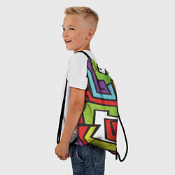 Рюкзак-мешок Цветные граффити, цвет: 3D-принт — фото 2