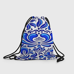 Рюкзак-мешок Роспись гжель, цвет: 3D-принт