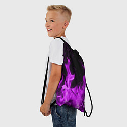 Рюкзак-мешок Фиолетовый огонь, цвет: 3D-принт — фото 2