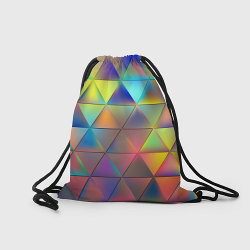 Мешок для обуви Разноцветные треугольники / 3D-принт – фото 2