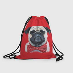 Рюкзак-мешок Довольный мопс: реализм, цвет: 3D-принт