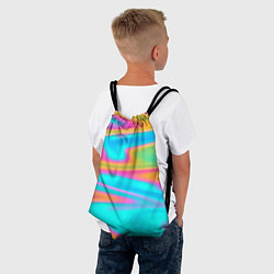 Рюкзак-мешок Разводы радужные, цвет: 3D-принт — фото 2