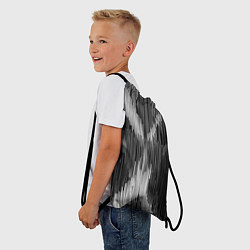 Рюкзак-мешок Черно-белая штриховка, цвет: 3D-принт — фото 2