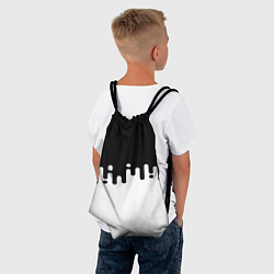 Рюкзак-мешок Чёрно-белый узор, цвет: 3D-принт — фото 2