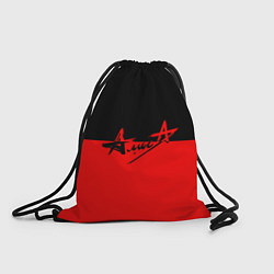 Рюкзак-мешок АлисА: Черный & Красный, цвет: 3D-принт