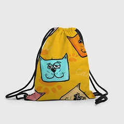 Рюкзак-мешок Котики, цвет: 3D-принт