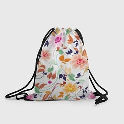 Рюкзак-мешок Нежные цветы, цвет: 3D-принт