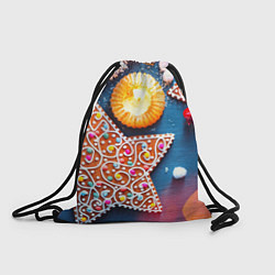 Рюкзак-мешок Новогодняя фантазия, цвет: 3D-принт