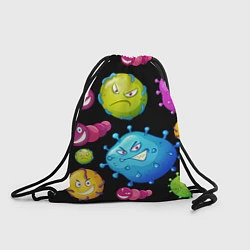 Рюкзак-мешок Веселые микробы, цвет: 3D-принт