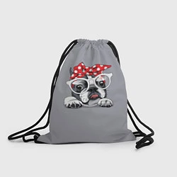 Рюкзак-мешок Бульдог в очках, цвет: 3D-принт