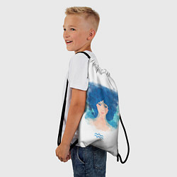 Рюкзак-мешок Девушка Водолей, цвет: 3D-принт — фото 2