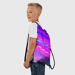 Рюкзак-мешок Неоновые линии, цвет: 3D-принт — фото 2