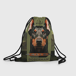 Рюкзак-мешок Дикий доберман, цвет: 3D-принт