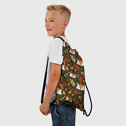 Рюкзак-мешок Осенние лисички, цвет: 3D-принт — фото 2