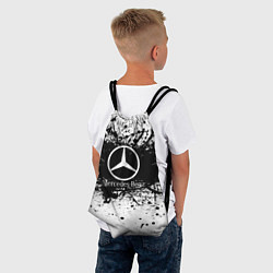 Рюкзак-мешок Mercedes-Benz: Black Spray, цвет: 3D-принт — фото 2