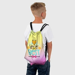 Рюкзак-мешок You are the best, цвет: 3D-принт — фото 2