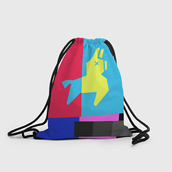 Рюкзак-мешок Цветная Лама, цвет: 3D-принт