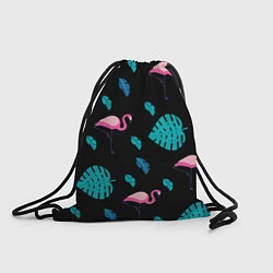 Рюкзак-мешок Ночные фламинго, цвет: 3D-принт