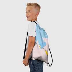 Рюкзак-мешок Голубая заливка, цвет: 3D-принт — фото 2