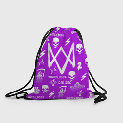 Рюкзак-мешок Watch Dogs 2: Violet Pattern, цвет: 3D-принт