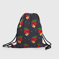 Рюкзак-мешок Клубничный рок, цвет: 3D-принт