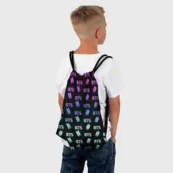 Рюкзак-мешок BTS: Neon Gradient, цвет: 3D-принт — фото 2