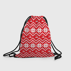 Рюкзак-мешок Зимний узор, цвет: 3D-принт