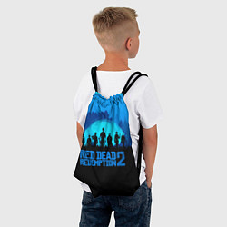 Рюкзак-мешок RDR 2: Blue Style, цвет: 3D-принт — фото 2