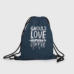 Рюкзак-мешок Ghouls Love Coffee, цвет: 3D-принт