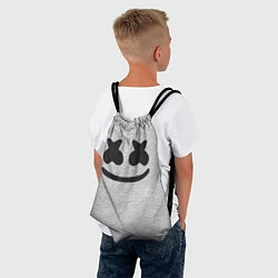Рюкзак-мешок Marshmello: Grey Face, цвет: 3D-принт — фото 2