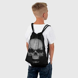 Рюкзак-мешок Пиксельный череп, цвет: 3D-принт — фото 2