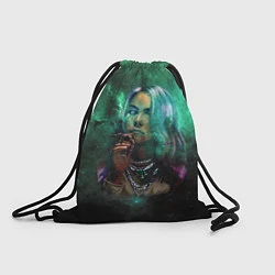 Рюкзак-мешок Billie Eilish: Green Space, цвет: 3D-принт