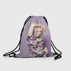 Рюкзак-мешок Billie Eilish: Violet Camo, цвет: 3D-принт